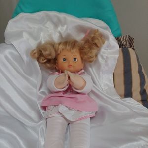 Doll With Bedtime Prayer Sound H K City Toys.Cloth body push chest to hear pray